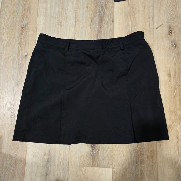 Womens Athletic Skort Plus 16 Black Pockets Stretch Tennis Sporty Pickleball - Picture 1 of 10